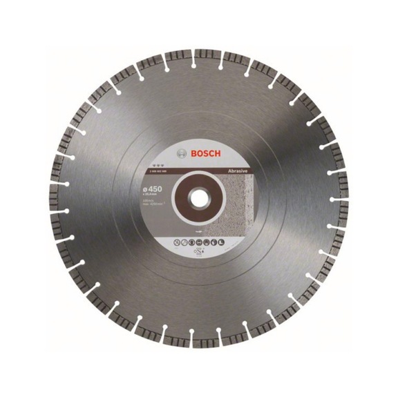 BOSCH Diamond cutting blade Best for Abrasive 450 x 25.40 x 3.6 x 12 mm 2608602688 - Diamond cutting disk