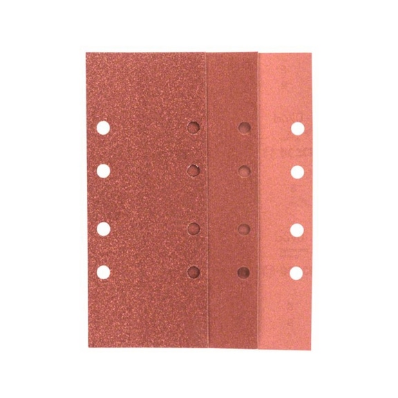 BOSCH Sanding sheet set 25-piece 8 holes 93x230 mm 60-240 2607019499 - Abrasive tool made of abrasive on backing