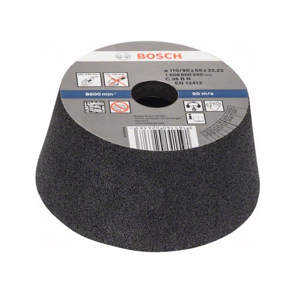 BOSCH Cup wheel conical-stone/concrete 90 mm 110 mm 55 mm K 30 1608600240 - Grinding tool with diamond or boron nitride with bore