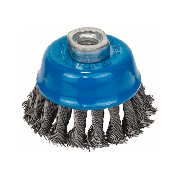 BOSCH Cup brush 75 mm wire thickness 0.5 mm M14 knotted steel wire 1608622029 - Cup brush