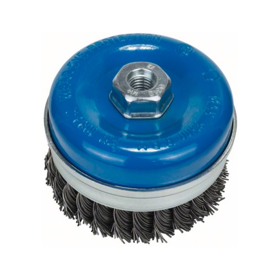 BOSCH cup brush 75 mm M10 knotted steel wire 2608622063 - Cup brush