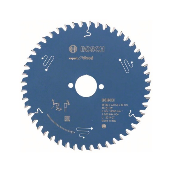 BOSCH Circular saw blade Expert for Wood 180 x 30 x 2.6 mm 48 2608644034 - Circular saw blade (machines)