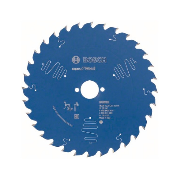 BOSCH Kreissägeblatt Expert for Wood 225 x 30 x 2,6 mm 32 2608644089 - Kreissägeblatt (-Maschinen)