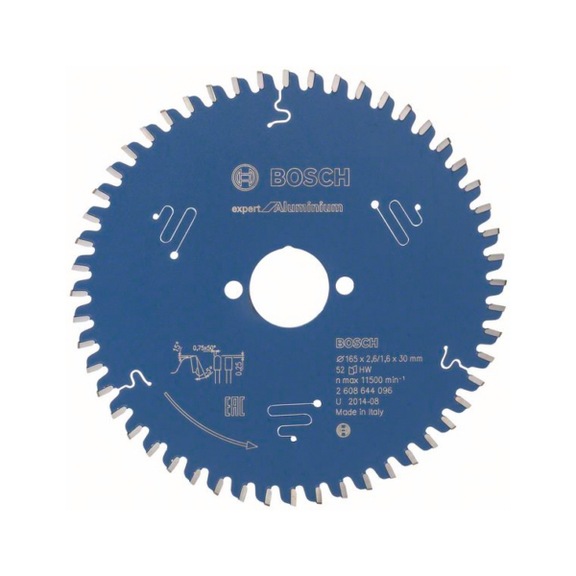 BOSCH Circular saw blade Expert for Aluminum 165 x 30 x 2.6 mm 52 2608644096 - Circular saw blade (machines)