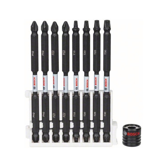 BOSCH Double-bladed screwdriver bit set 9-piece various 110 mm 2608522347 - Screwdriver bit (assortment)