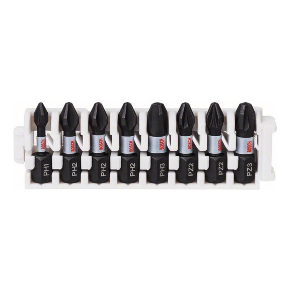 BOSCH Screwdriver bit insert bit pack 8-piece PH1 PZ3 PH3 3x PH2 2x PZ2 2608522323 - Screwdriver bit (assortment)