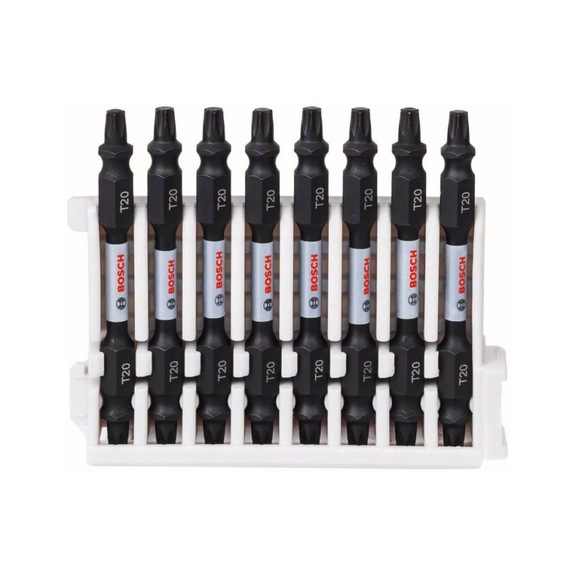BOSCH Double-bladed screwdriver bit set 8-piece T20-T20 65 mm 2608522339 - Screwdriver bit (assortment)