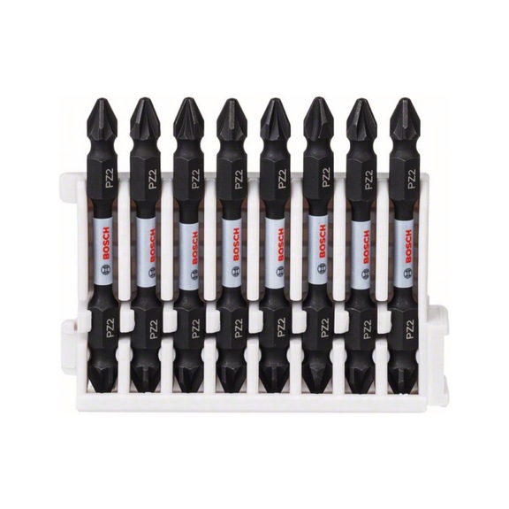 BOSCH Double-blade screwdriver bit set 8-piece PZ2-PZ2 65 mm 2608522338 - Screwdriver bit (assortment)