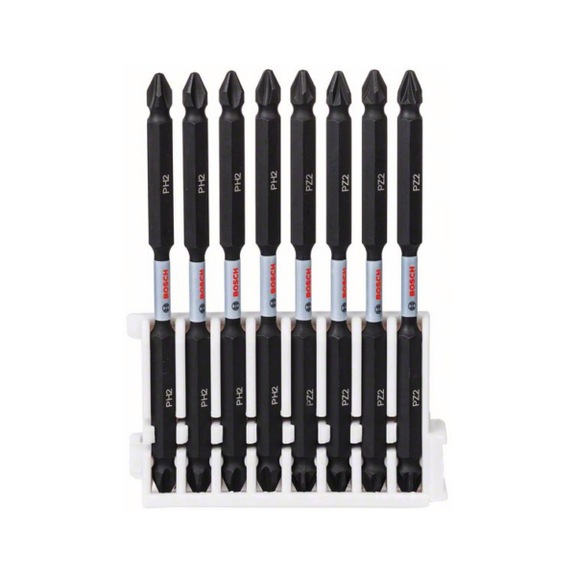 BOSCH Double-bladed screwdriver bit set 8-piece 4xPH2 4xPZ2,110 mm 2608522348 - Screwdriver bit (assortment)