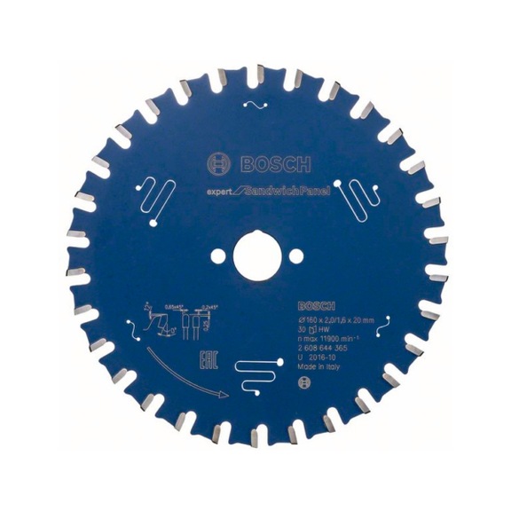 BOSCH Circular saw blade Expert for Sandwich Panel 160 x 20 x 2.0 mm 30 2608644365 - Circular saw blade (machines)