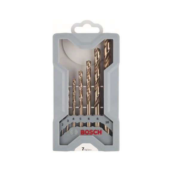 BOSCH 7-piece metal drill bit set Mini-X-Line HSS-Co 135 degrees 2-10 mm 2608589296 - Solid drill bits (non-detachable cutting edges)