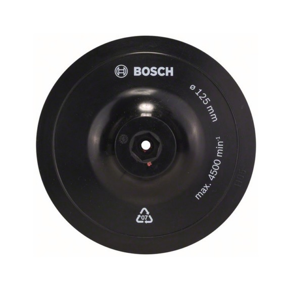 BOSCH Velcro backing pad 125 mm 8 mm 1609200154 - Adhesive backing pad