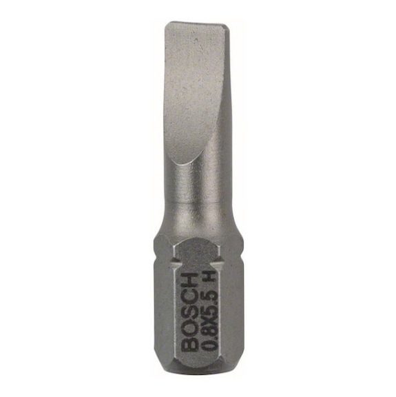 BOSCH Screwdriver bit Extra-Hard S 0.8x5.5 25 mm 25-pack 2607001463 - Bit for slotted screws