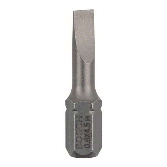 BOSCH Screwdriver bit Extra-Hard S 0.6x4.5 25 mm 3-pack 2607001459 - Bit for slotted screws