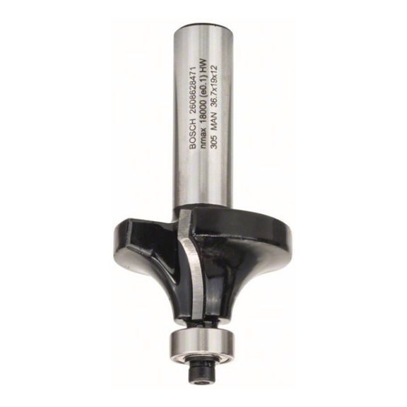 BOSCH Rounding cutter 12 mm R1 12 mm L 19 mm G 70 mm 2608628471 - Milling cutter with shank and non-detachable cutting edges (other)