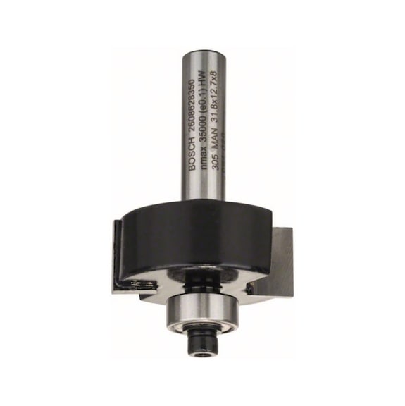 BOSCH Rebate cutter 8 mm W 9.5 mm D 31.8 mm L 12.5 mm G 54 mm 2608628350 - Milling cutter with shank and non-detachable cutting edges (other)