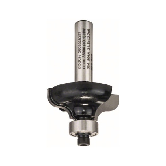 BOSCH Edge banding cutter G 8 mm R1 4.8 mm D 31.8 mm L 12.4 mm G 54 mm 2608628357 - Profile cutter, flattened (non-detachable cutting edges)