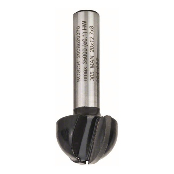 BOSCH Router cutter 8 mm R1 10 mm D 20 mm L 12.4 mm G 46 mm 2608628370 - Grooving cutters