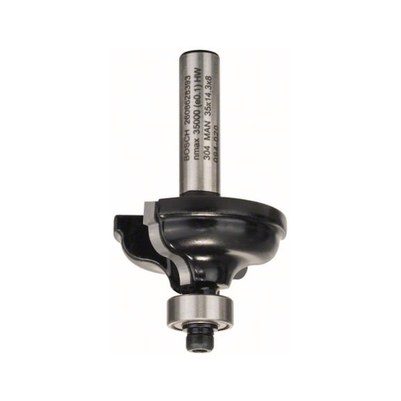 BOSCH Edge molding cutter A 8 mm R1 4.8 mm B 11 mm L 14.3 mm G 57 mm 2608628393 - Profile cutter, flattened (non-detachable cutting edges)