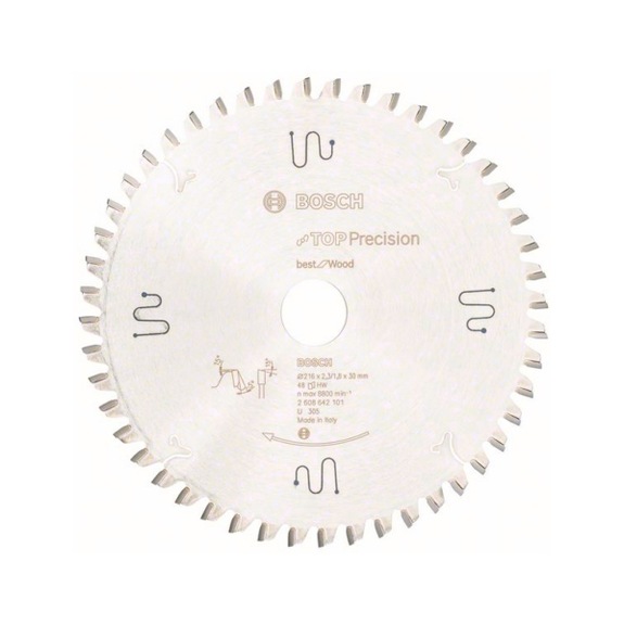 BOSCH Circular saw blade Top Precision Best for Wood 216 x 30 x 2.3 mm 48 2608642101 - Circular saw blade (machines)