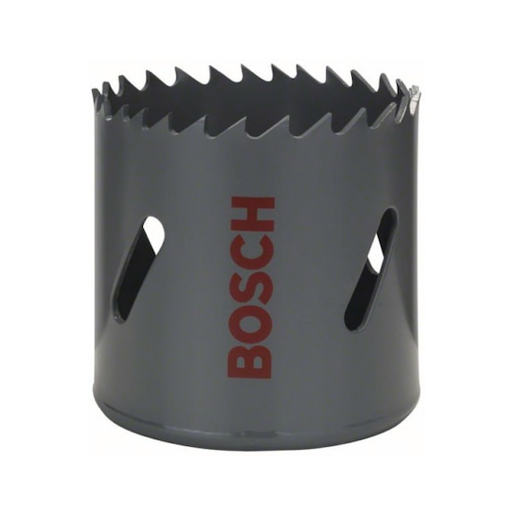 BOSCH HSS bi-metal hole saw for standard adapter 52 mm 2 1/16-inch 2608584847 - Hole saw (non-detachable cutting edges)