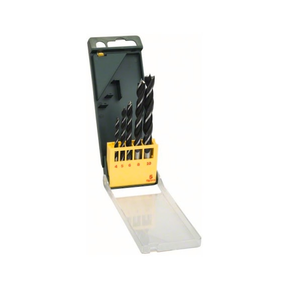 BOSCH Wood drill bit set 5-piece 4 - 10 mm 2607019440 - Solid drill bits (non-detachable cutting edges)