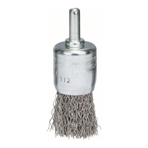BOSCH Pinselbürste 25&nbsp;x&nbsp;0,3&nbsp;mm gewellter Draht Edelstahl/Schrauber 2608622127 - Pinselbürste