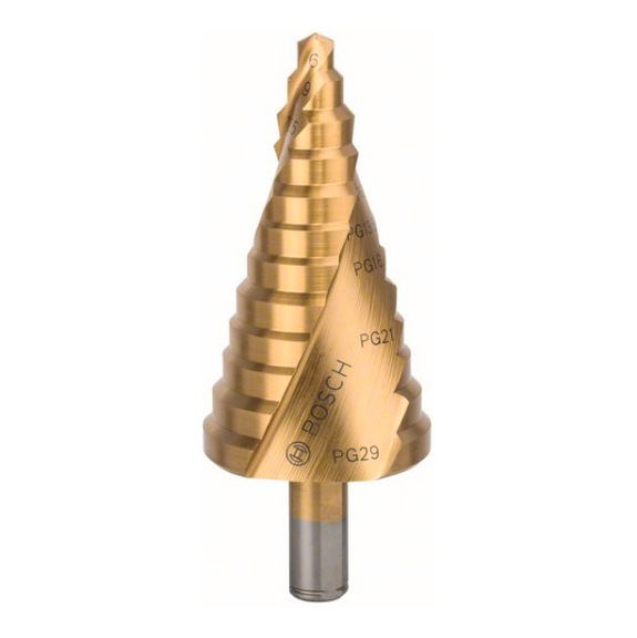 BOSCH Step drill HSS-TiN 6 - 37mm 10mm 93mm 12 steps 2608587435 - Step drill (non-detachable cutting edges)