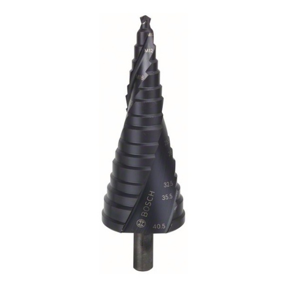 BOSCH Step drill HSS-AlTiN M10-M40 10 mm 125.5 mm 2608588071 - Step drill (non-detachable cutting edges)