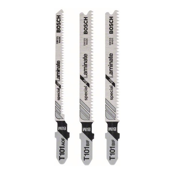 BOSCH 3-piece jigsaw blade set T-shank T 101 BIF 2x T 101 AOF 2608636429 - Saw blade assortment
