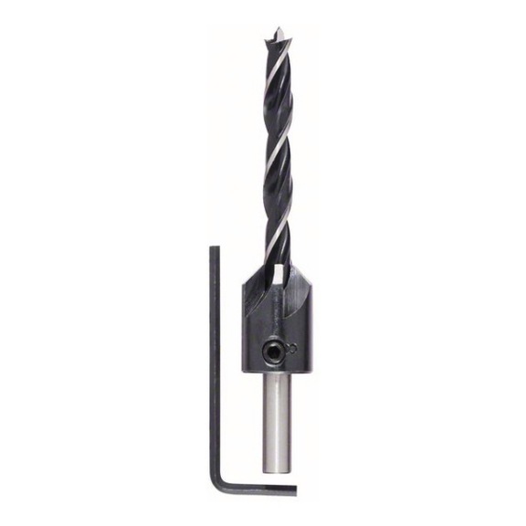 BOSCH Wood twist drill with 90 degree countersink 7 mm 16 mm 2608596394 - Solid drill bits (non-detachable cutting edges)