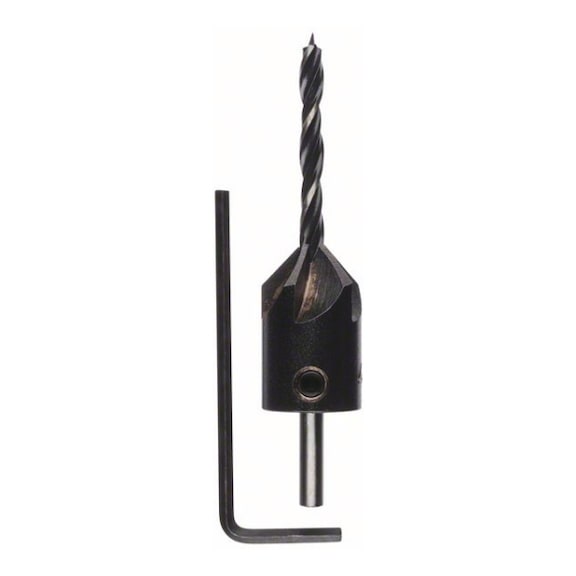 BOSCH Wood twist drill with 90 degree countersink 4 mm 16 mm 2608596391 - Solid drill bits (non-detachable cutting edges)