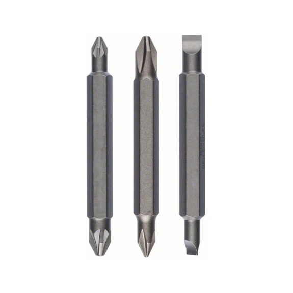 BOSCH Bit set 3-piece PH1 PZ1 S 0.6x4.5 PH2 PZ2 S1.0x5.5 60mm 2607001745 - Tools (parts)
