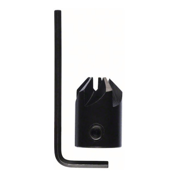 BOSCH Aufstecksenker für Holzspiralbohrer 8 x 19 mm M6 2608585741 - Aufsteckkegelsenker (nicht lösbare Schneiden)