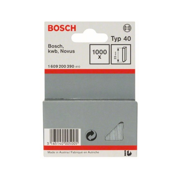 BOSCH pin type 40 23 mm 1000-pack 1609200390 - Tacker pin