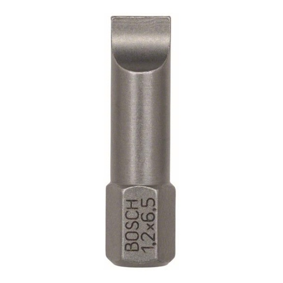 BOSCH Screwdriver bit Extra-Hard S 1.2x6.5 25 mm 25-pack 2607001467 - Bit for slotted screws