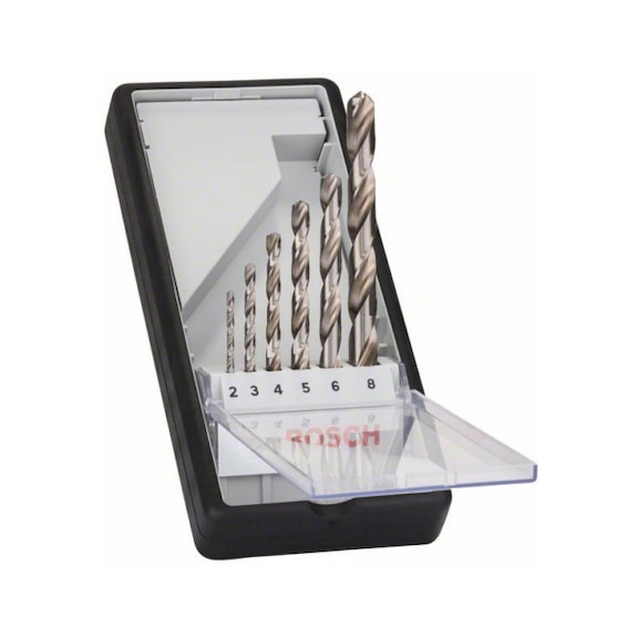 BOSCH 6-piece metal drill bit set Robust Line HSS-G 135 degrees 2-8 mm 2607010529 - Drill set (cutting tool with defined cutting edges)