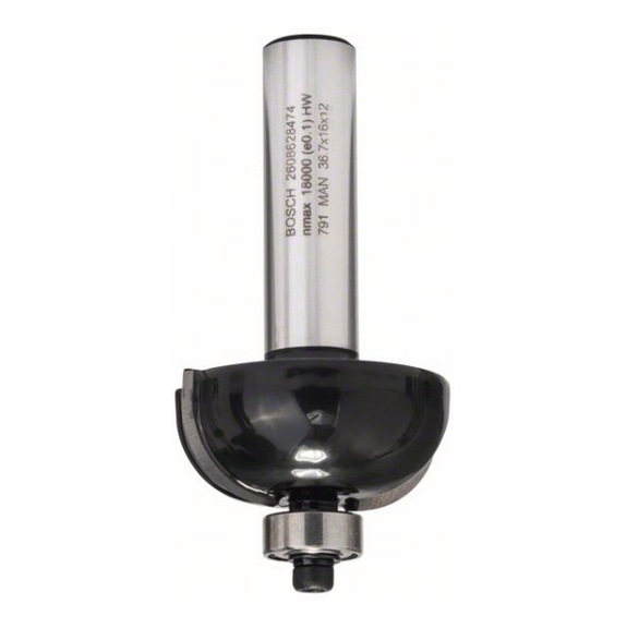 BOSCH V-groove end mill 12 mm R1 12 mm D 36.7 mm L 16 mm G 70 mm 2608628474 - Grooving cutters