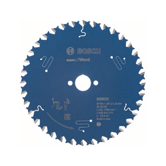 BOSCH Kreissägeblatt Expert for Wood 160 x 20 x 1,8 mm 36 2608644014 - Kreissägeblatt (-Maschinen)