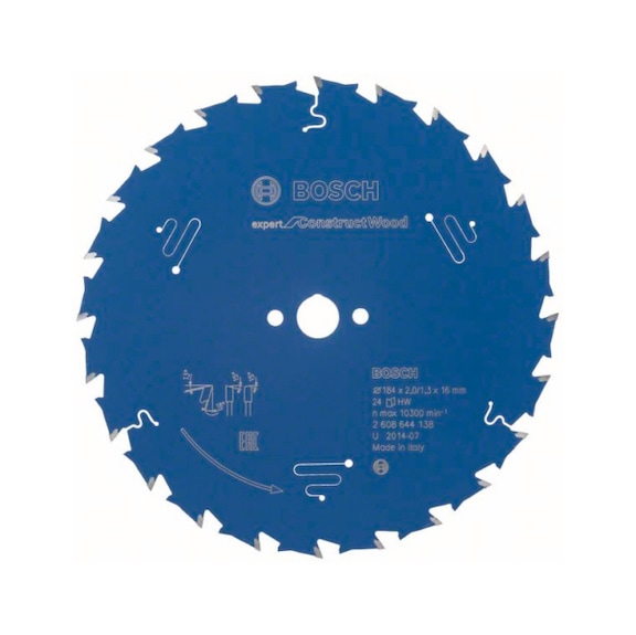 BOSCH Kreiss&auml;geblatt Expert for Construct Wood 184 x 16 x 2,0 mm 24 2608644138 - Kreiss&auml;geblatt (-Maschinen)
