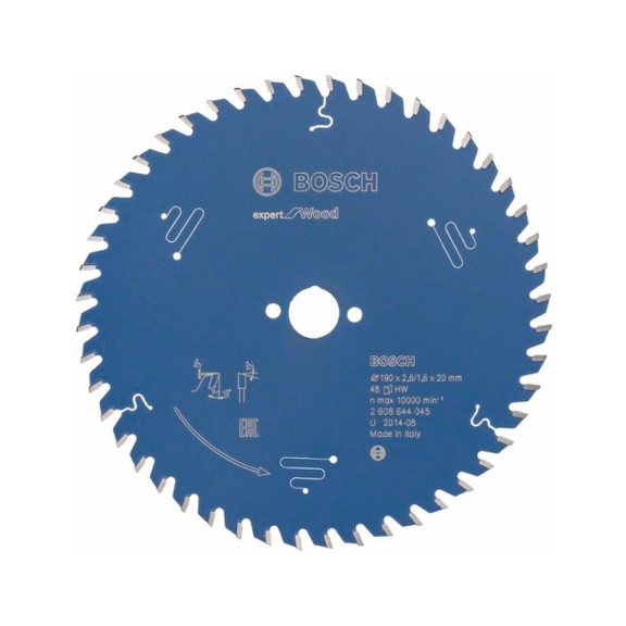 BOSCH Kreissägeblatt Expert for Wood 190 x 20 x 2,6 mm 48 2608644045 - Kreissägeblatt (-Maschinen)