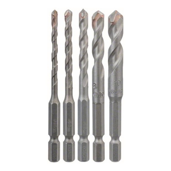 BOSCH 5-piece tile drill bit set HEX-9 Ceramic 4/5/6/8/10 mm. 2608589528 - Drill set (cutting tool with defined cutting edges)