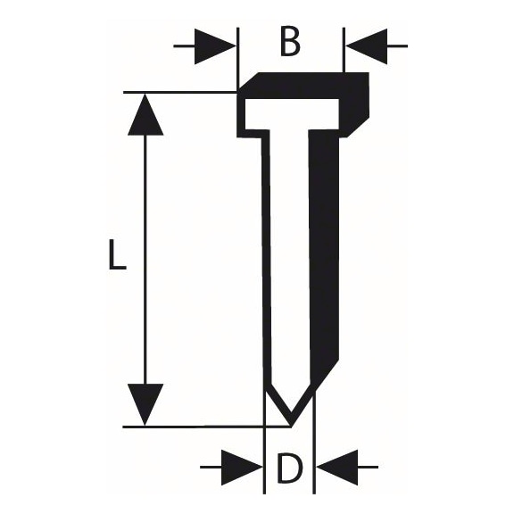BOSCH countersunk head pin SK64 50G 1.6 mm 50 mm galvanized 2500-pack 2608200505 - Tacker pin