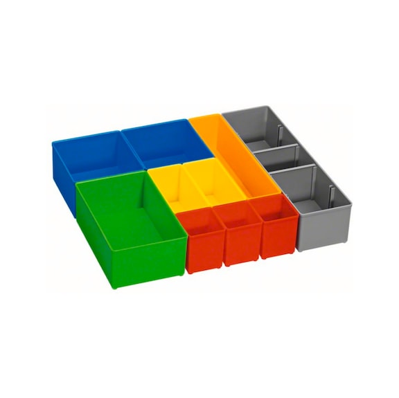 BOSCH boxes for storing small parts i-BOXX 72 inset box set 10-piece 1600A001S6 - Divider set for tool case (workshop)