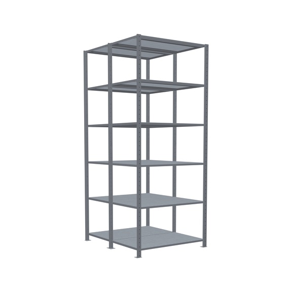 SCHULTE Basic shelving plug-in double MULTIplus150 2x6 ,2500x1000x(2x600) No.13761 - Shelving (workshop)