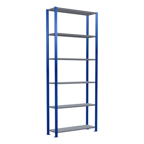 SCHULTE Basic shelving Steck MULTIplus330 galvanized/6 shelves 2500x1000x300 No. 13931-B - Shelving (workshop)