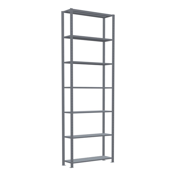 SCHULTE basic shelving Steck MULTIplus330 galvanized 7 shelves 3000x1000x300 No. 13932 - Shelving (workshop)