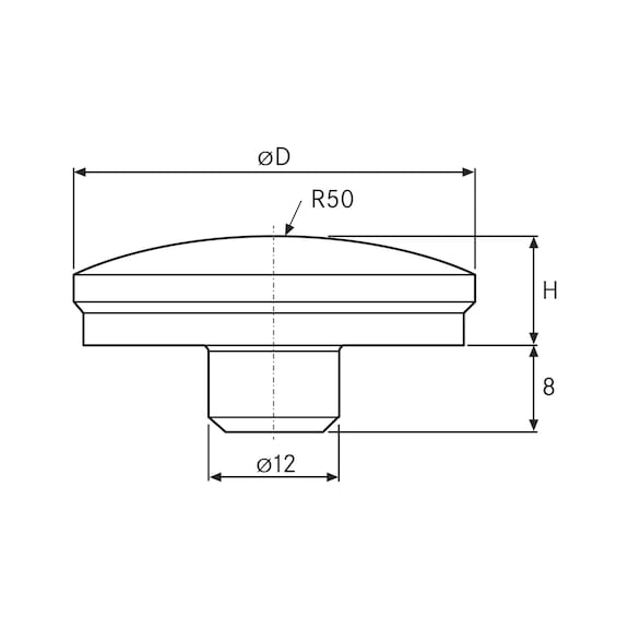 AMF 6440 ball attachment for screw jacks no. 72710 - Spherical adapter