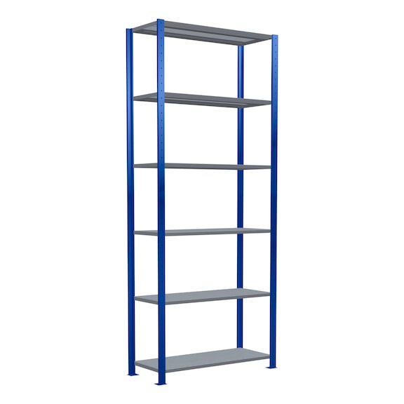 SCHULTE Basic shelving Steck MULTIplus330 galvanized/6 shelves 2500x1000x400 No. 13941-B - Shelving (workshop)