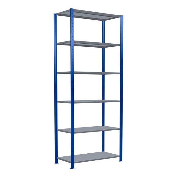 SCHULTE Basic shelving Steck MULTIplus330 galvanized/6 shelves 2500x1000x500 No. 13951-B - Shelving (workshop)